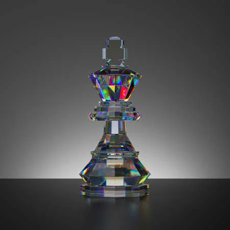 crystal chess piece